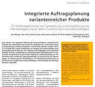 Integrierte Auftragsplanung variantenreicher Produkte